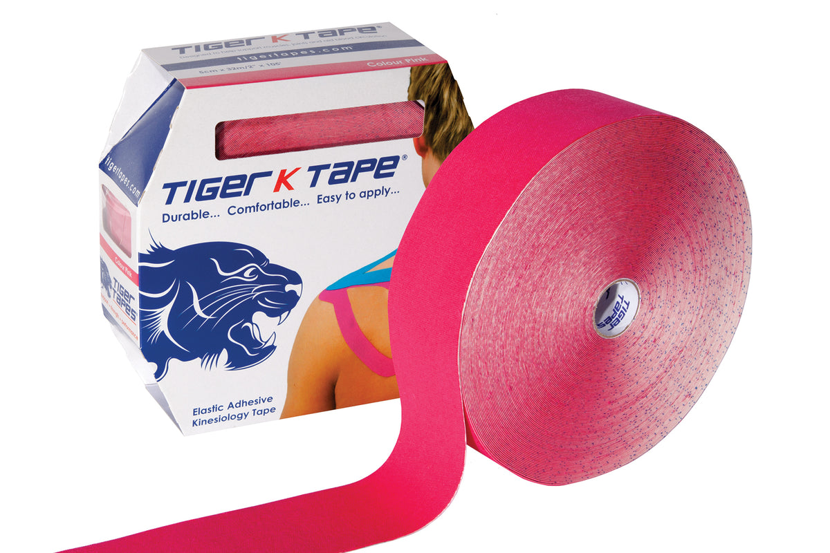 Tiger K Tape 5cm x 32m  Kinesiology Tape Clinic Roll – Tiger Tapes®
